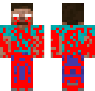 Horror Herobrine with blood