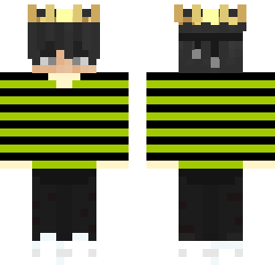 Crown with striped clothing
