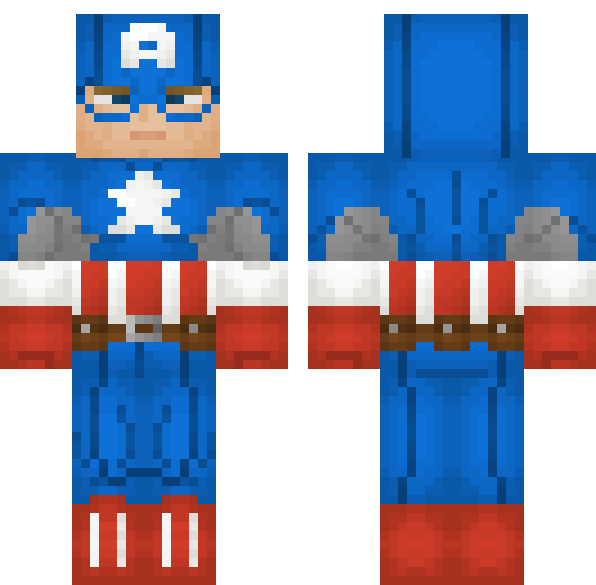 Captain America — HD Minecraft 128x128 skin #436855 | World of Skins