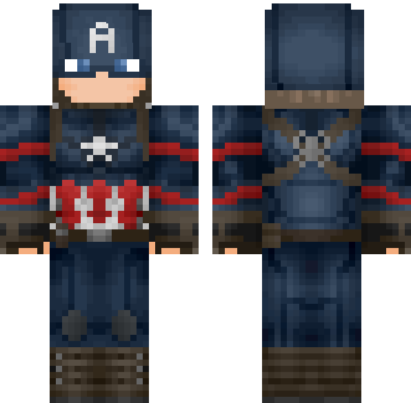 Captain America — HD Minecraft 128x128 skin #436862 | World of Skins